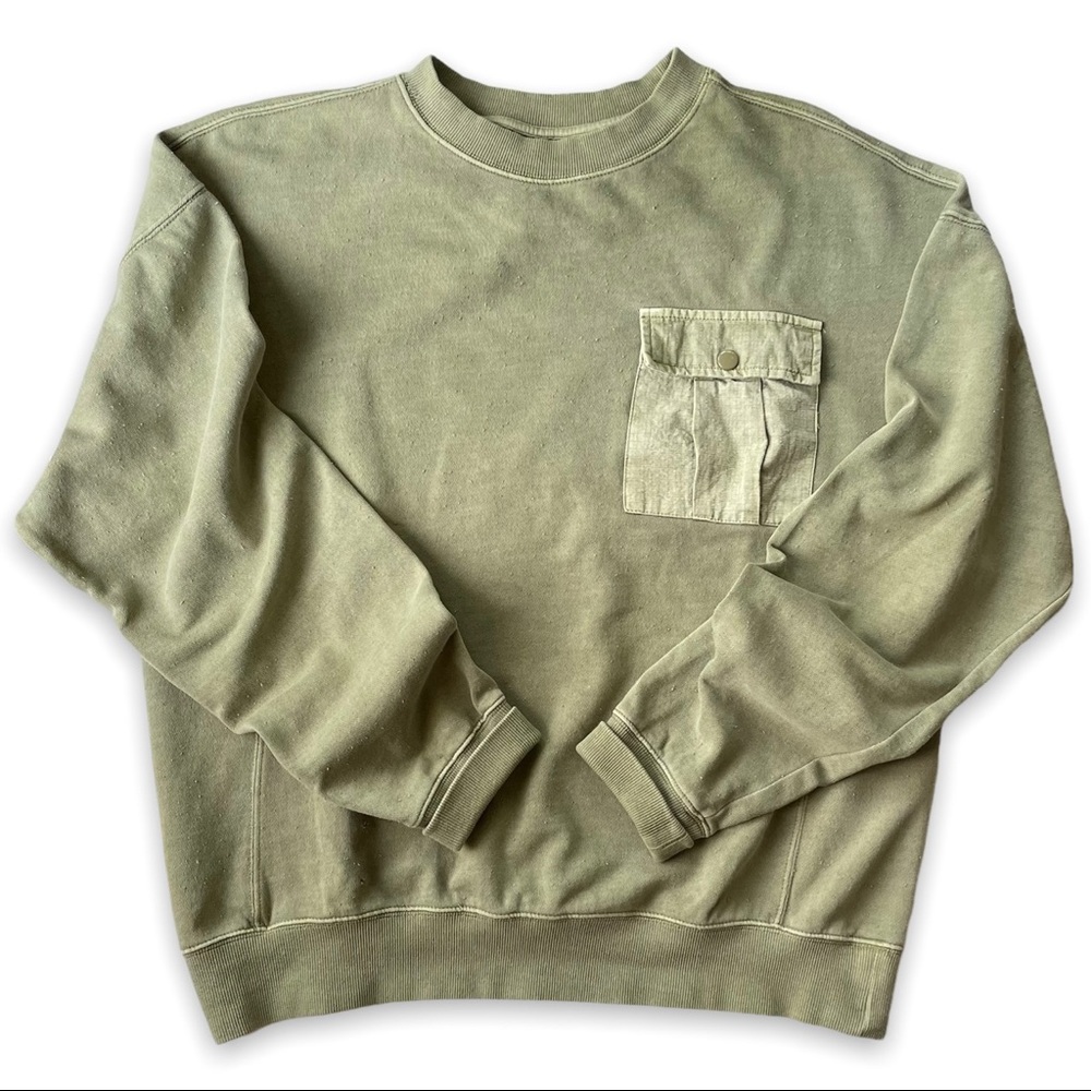 Oversized Military Style Sweatshirt